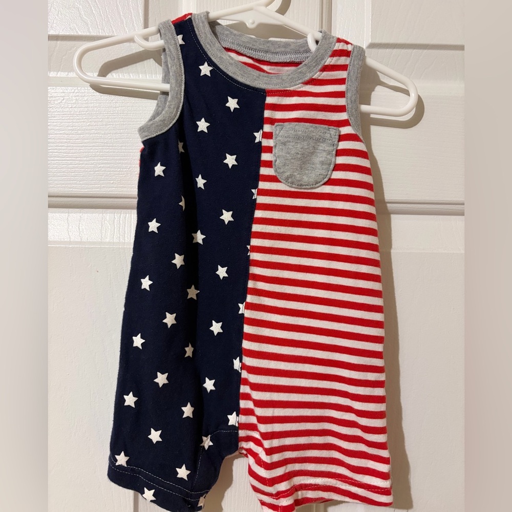 Carter's Red and White Striped Baby Romper